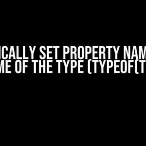 Dynamically Set Property Name to Be the Name of the Type (typeof(T).Name)